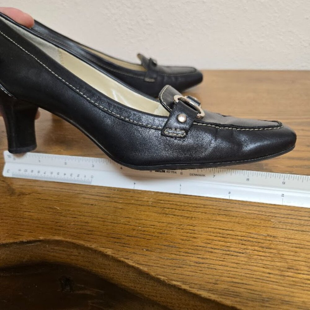 #32 AK Anne Klein iFlex Black Dress Heels Size 8.5M - Picture 9 of 9